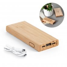 KOHN 5.0. Bateria port&aacute;til em bambu (5.000 mAh)