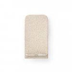 MAXWELL. Suporte para celular com carregador por indu&ccedil;&atilde;o super-r&aacute;pido (15W), em fibra de palha de trigo e ABS - Natural