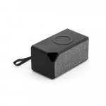 GRUBBS BK. Caixa de som port&aacute;til em ABS com carregador por indu&ccedil;&atilde;o - Preto