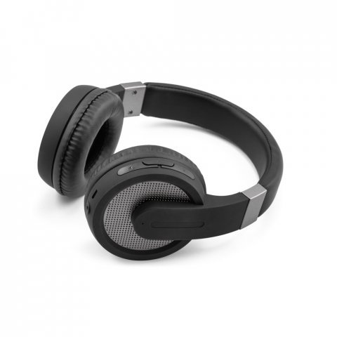 HOPPER. Fones de ouvido wireless com autonomia de 12h (300 mAh) e microfone, em ABS E PU - Chumbo