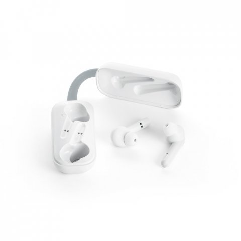 RUBIN WH. Fones de ouvido wireless com autonomia de 3h, em ABS - Cinza claro