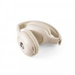 MARCONI. Fones de ouvido wireless dobr&aacute;veis com autonomia de 13h (400 mAh), em fibra de palha de trigo e ABS - Natural