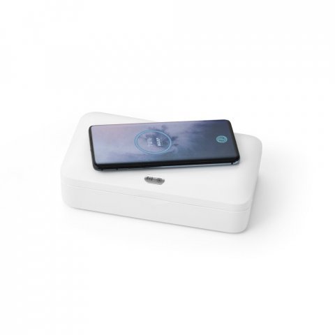 GERMOUT. Caixa esterilizadora UV com carregador wireless Fast em ABS e PC - Branco