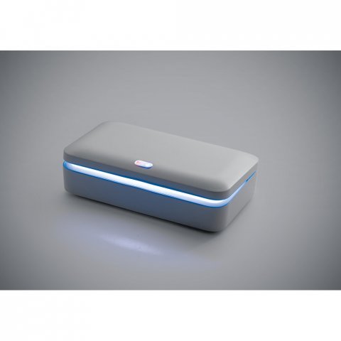 GERMOUT. Caixa esterilizadora UV com carregador wireless Fast em ABS e PC - Branco