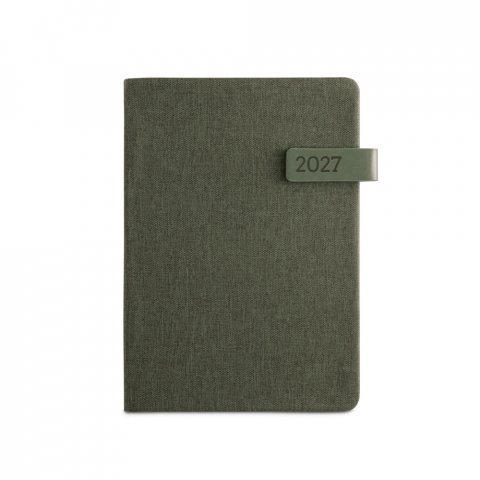 ANDRESEN A5. Agenda em PET reciclado (100% rPET) - Verde escuro