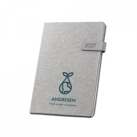 ANDRESEN B5. Agenda em PET reciclado (100% rPET) - Cinza claro
