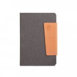 TAGORE A5. Agenda A5 em pele (58% reciclada) - Preto