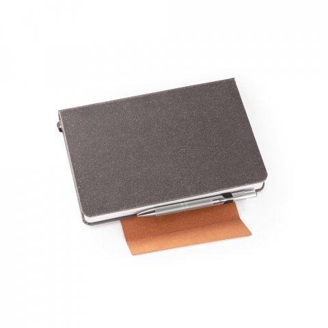 TAGORE A5. Agenda A5 em pele (58% reciclada) - Preto