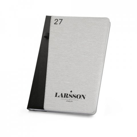 LARSSON B5. Agenda B5 em PET reciclado (100% rPET) - Cinza