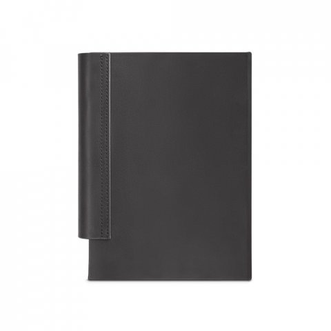 AUSTEN A5. Agenda A5 em PU (58% reciclado) e PET reciclado (100% rPET) 300D - Cinza claro