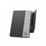 AUSTEN A5. Agenda A5 em PU (58% reciclado) e PET reciclado (100% rPET) 300D - Cinza claro