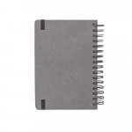 SIMMEL A5. Agenda A5, com argolas, em pele (58% reciclada) - Preto