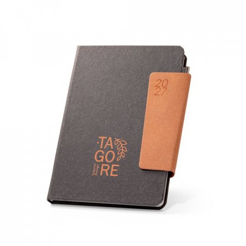 TAGORE B5. Agenda B5 em pele reciclada - Preto