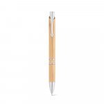 BETA BAMBOO. Caneta esferogr&aacute;fica em bambu com escrita em azul - Natural