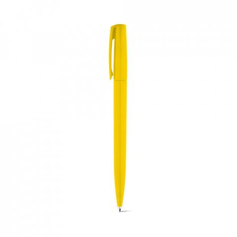 SALLY. Caneta esferogr&aacute;fica em ABS com acabamento brilhante e escrita em azul - Amarelo