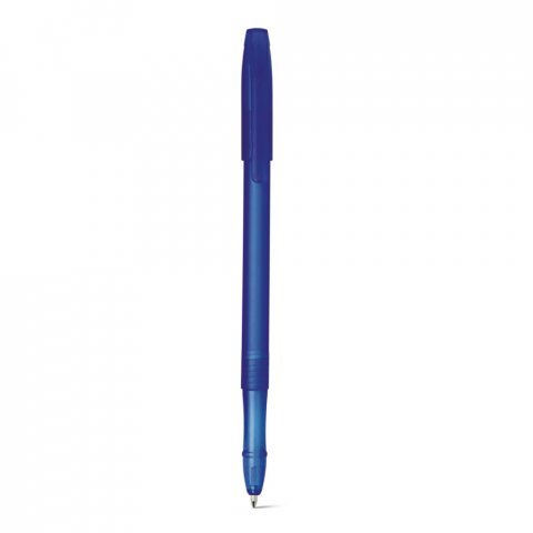 MILU FROST. Caneta esferogr&aacute;fica em PP com acabamento frost e escrita em azul - Azul royal