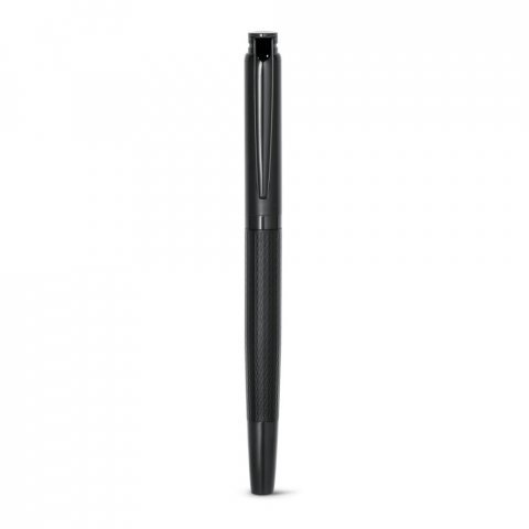 BLAZON. Caneta roller em metal com escrita em preto - Preto