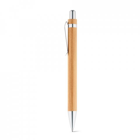 GREENY. Conjunto de esferogr&aacute;fica e lapiseira em bambu - Natural