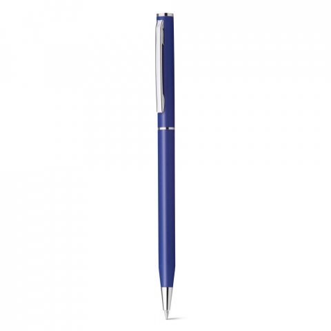 LESLEY METALLIC. Caneta esferogr&aacute;fica em alum&iacute;nio e escrita em azul - Azul