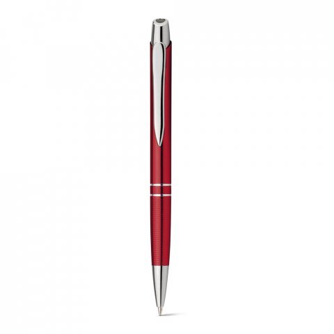 MARIETA METALLIC. Caneta esferogr&aacute;fica em alum&iacute;nio com escrita em azul - Vermelho