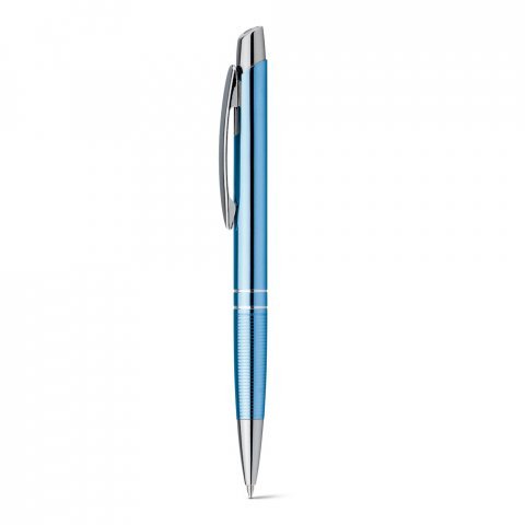 MARIETA METALLIC. Caneta esferogr&aacute;fica em alum&iacute;nio com escrita em azul - Azul claro