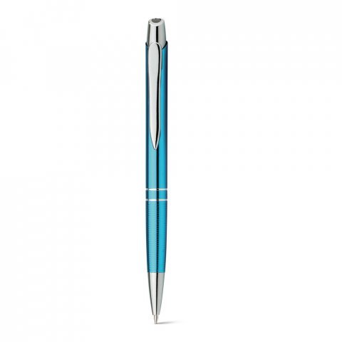 MARIETA METALLIC. Caneta esferogr&aacute;fica em alum&iacute;nio com escrita em azul - Turquesa