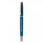 LANDO ROLLER. Caneta roller em alum&iacute;nio com escrita em azul - Azul