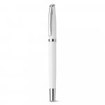 LANDO ROLLER. Caneta roller em alum&iacute;nio com escrita em azul - Branco