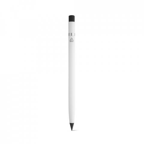 LIMITLESS. Caneta sem tinta em alum&iacute;nio 100% reciclado com tampa protetora - Branco