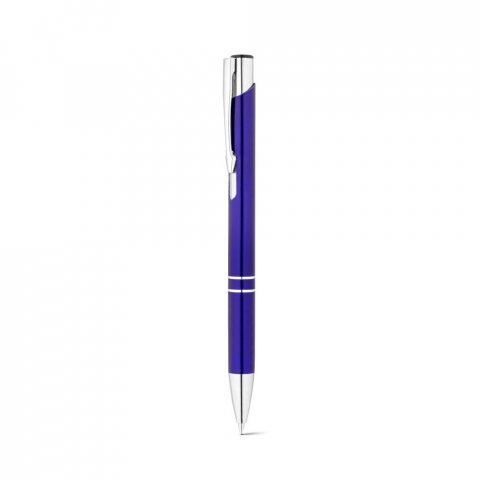 RE-BETA. Caneta esferogr&aacute;fica em alum&iacute;nio 100% reciclado com escrita em azul - Azul royal