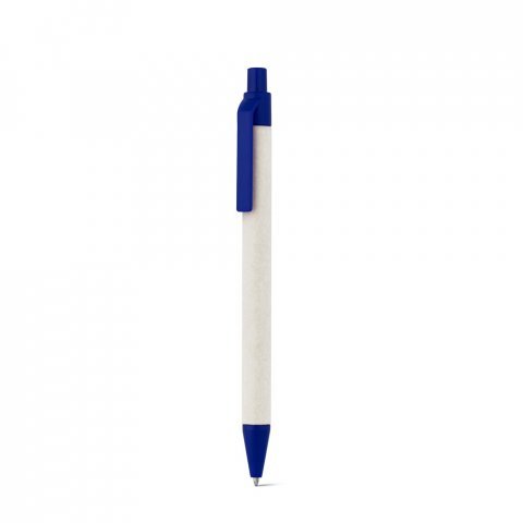 MILINK. Caneta esferogr&aacute;fica produzida atrav&eacute;s de pacotes de leite reciclado com escrita em azul - Azul