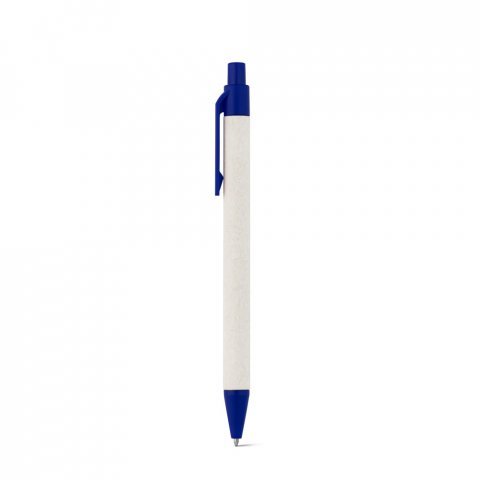 MILINK. Caneta esferogr&aacute;fica produzida atrav&eacute;s de pacotes de leite reciclado com escrita em azul - Azul