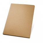 POE. Pasta A4 em cart&atilde;o kraft 100% reciclado (450 g/m&sup2;), com bloco de p&aacute;ginas lisas recicladas - Natural