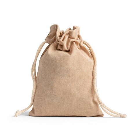 GIBRALTAR. Sacola em 70% algod&atilde;o reciclado e 30% poli&eacute;ster reciclado (140 g/m&sup2;) sem tingimento - Natural