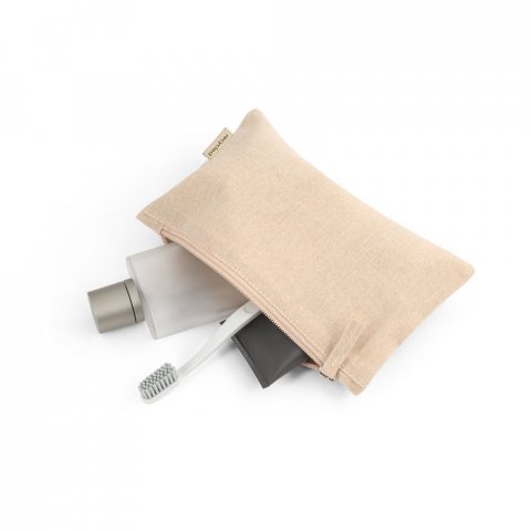 MILLIE. Bolsa multifun&ccedil;&otilde;es em 70% algod&atilde;o reciclado e 30% poli&eacute;ster reciclado (140 g/m&sup2;) - Natural
