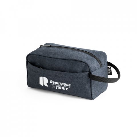 REPURPOSE BAG. Bolsa de cosm&eacute;ticos em poli&eacute;ster reciclado 600D - Azul