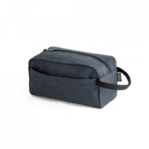REPURPOSE BAG. Bolsa de cosm&eacute;ticos em poli&eacute;ster reciclado 600D - Azul