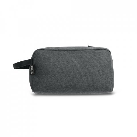 REPURPOSE BAG. Bolsa de cosm&eacute;ticos em poli&eacute;ster reciclado 600D - Cinza
