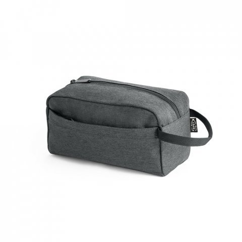 REPURPOSE BAG. Bolsa de cosm&eacute;ticos em poli&eacute;ster reciclado 600D - Cinza