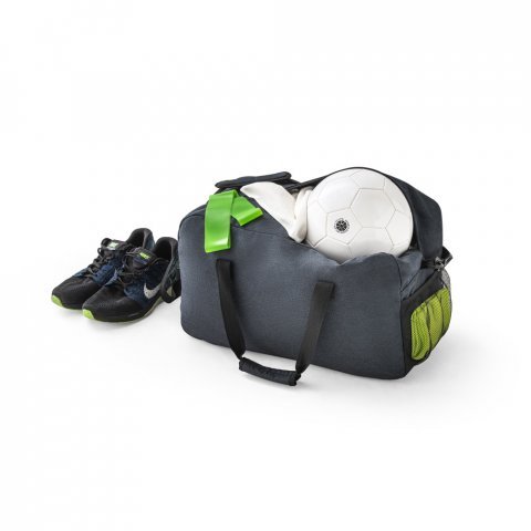 REPURPOSE SPORTS. Bolsa esportiva em poli&eacute;ster reciclado 600D de alta densidade com fundo em placa semi-r&iacute;gida (31 L) - Azul