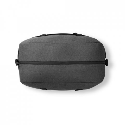 REPURPOSE SPORTS. Bolsa esportiva em poli&eacute;ster reciclado 600D de alta densidade com fundo em placa semi-r&iacute;gida (31 L) - Cinza