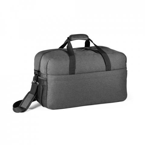 REPURPOSE SPORTS. Bolsa esportiva em poli&eacute;ster reciclado 600D de alta densidade com fundo em placa semi-r&iacute;gida (31 L) - Cinza