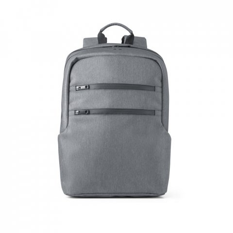 BROOKLYN. Mochila para notebook 15" em Nylon 2Tone imperme&aacute;vel - Cinza claro