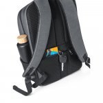 BROOKLYN. Mochila para notebook 15" em Nylon 2Tone imperme&aacute;vel - Cinza claro