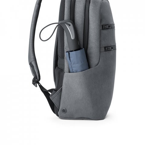 BROOKLYN. Mochila para notebook 15" em Nylon 2Tone imperme&aacute;vel - Cinza claro