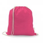 ISTANBUL. Sacola tipo mochila em 70% algod&atilde;o reciclado e 30% poli&eacute;ster reciclado (140 g/m&sup2;) sem tingimento - Rosa