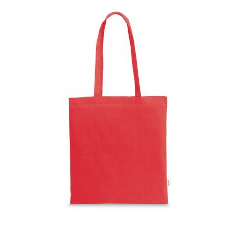 CAIRO. Sacola em 70% algod&atilde;o reciclado e 30% poli&eacute;ster reciclado (180 g/m&sup2;) sem tingimento - Vermelho
