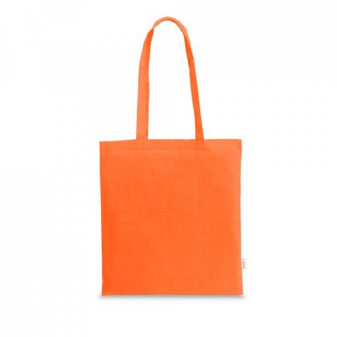 CAIRO. Sacola em 70% algod&atilde;o reciclado e 30% poli&eacute;ster reciclado (180 g/m&sup2;) sem tingimento - Laranja