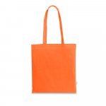 CAIRO. Sacola em 70% algod&atilde;o reciclado e 30% poli&eacute;ster reciclado (180 g/m&sup2;) sem tingimento - Laranja
