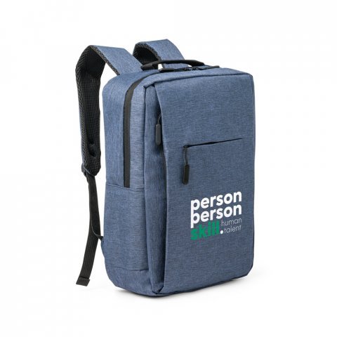 CRETA. Mochila para notebook (15.6") em 300D de alta densidade (15 L) - Azul